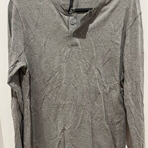 lululemon athletica Long Sleeve Gray Henley